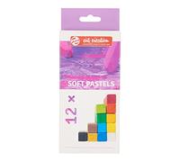 Talens Art Creation - Soft Pastel Set 12 Colours - Vivid Pigment - Velvet Finish - Easy Blend - Square Shape - Ideal for Artists - Crayon Style