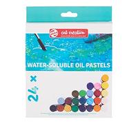 Talens Art Creation Water-Soluble Oil Pastels Set with 24 Colors | Water-Mixable Crayons