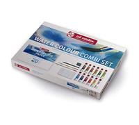 Talens Art Creation Watercolor Paint Beginners Set with 12 Colors (12 ml tubes), Brushes, Palette, Paper, Pencil & Eraser