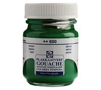 Talens Gouache Extra Fine Quality - 50 ml Bottle - Green 600 - Highly Pigmented Matte Finish Paint for Artists & Designers