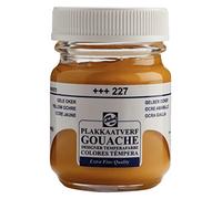 Talens Gouache Extra Fine Quality - 50 ml Yellow Ochre 227 - Highly Pigmented Matt Finish Paint