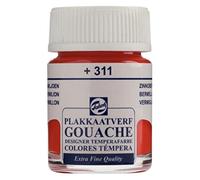 Talens Gouache Extra Fine Quality - Vermilion 311-16 ml Bottle - Highly Pigmented, Matt Finish Paint