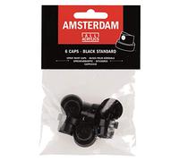 Talens Japan Talens Amsterdam Black Caps 2.5 cm Diameter, 6 Spray Paint Heads, Standard 2,5 mm