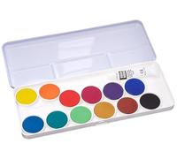 Talens Opaque Watercolors, Metal Tin, Set of 12 Round Pans