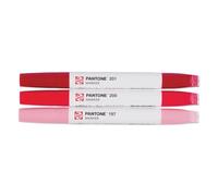 Talens | Pantone Marker Set of 3 Red | Dual-Tip Pens with Brush and Chisel Nib | Water-Based, Pigmented Ink in Pantone Colors