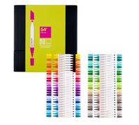 Talens | Pantone Marker Set of 54 Additional | Dual-Tip Pens with Brush and Chisel Nib | Water-Based, Pigmented Ink in Pantone Colors