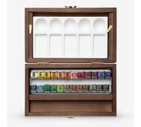 Talens : Rembrandt Watercolour Paint : 24 Half Pan Wooden Box Set