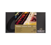 Talens : Rembrandt Watercolour : Set : 48 Half Pan Plus brush in Metal box