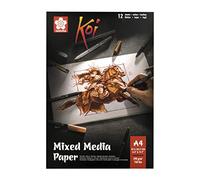 Talens Sakura Koi Mixed Media Book 21 x 29.7 cm (A4), 290 g, 12 Sheets (94120002), Orange, Standard