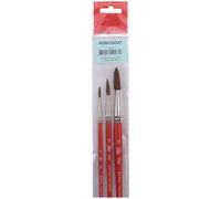 Talens Set van 3 penselen S150, zwart, metallic, oranje, 0 stuks, 3 x rond 4, 8,