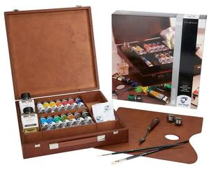 Talens Van Gogh Oil Colour Wooden Box Set Inspiration 14 x 40ml Tubes