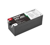 TalentCell 24V 4Ah LiFePO4 Battery, 96Wh Deep Cycle Rechargeable Lithium Iron Phosphate Battery for Trolling Camping, Solar System & DIY Project