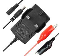 TalentCell AC/DC 14.4 14.6V/1.5A LiFePO4 Battery Charger with Dual Alligator Clips Connector for 4S 12V Rechargeable Lithium Iron Phosphate Battery Pack