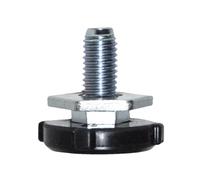 TALENTEC Home | Height Adjustable Threaded Foot Compatible with Samsung Washing Machines | 1 Unit | Anti-Vibration Coating | Model No. DC97-00920U | Stainless Steel | Colour Black and Metallic