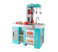 Talented Chef Kids Play Kitchen Set, Blue, with Lights & Sounds, Run Water Function, 53 Pieces, Ages 3+
