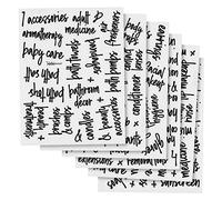 Talented Kitchen 192 Preprinted Bathroom Labels for Containers - Black Script Stickers for Organizer Bins, Bath, Beauty Canisters, and Makeup Storage Organization (Water Resistant)