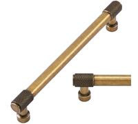 Talentedeco 10 Pack Antique Brass Cupboard Handles, 160mm(6.3 Inch) Hole Center Spacing, Kitchen Cabinet Handles for Drawer Dresser, Cupboard and Wardrobe