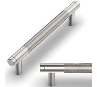 Talentedeco 10 Pack Brushed Satin Nickel Pulls, 128mm(5 Inch) Center to Center Hole Center, Kitchen Cabinet Handles for Drawer Dresser, Cupboard and Wardrobe