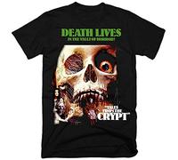 Tales from The Crypt Death Lives in The Vault Horror Men T Shirt Graphic Top Printed Shirt Short-Sleeve Tee Mens Black