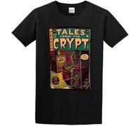 Tales from The Crypt Poster Cotton T-Shirt Graphic Printed Shirt for Mens Black L