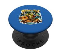 Tales From The Pond Frog Capybara Funny Retro Vintage PopSockets Adhesive PopGrip