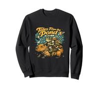 Tales From the Pond Frog Capybara Funny Vintage Art Sweatshirt