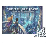 Tales of Azure Kingdom 1000 Piece Jigsaw Puzzle,Adults & Kids 14+,Whimsical Challenge,Stress Relief,Educational Toy,Home Wall Decor,Gift Idea,Premium Cardboard 52x38cm