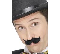Smiffys Tales of Old England Edwardian Tash, Black Self Adhesive, Historical Fancy Dress, Historical Dress Up Cosmetics & Disguises.