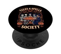 Tales & Spells Society Skeleton Witch Book Club PopSockets Adhesive PopGrip