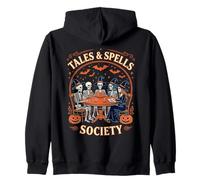 Tales & Spells Society Skeleton Witch Book Club Zip Hoodie