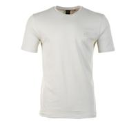 BOSS Mens Tales Relaxed Fit Cotton Jersey Logo Patch T-Shirt, Open Grey 070, XL