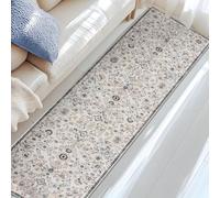 Taleta DAHLIA Washable Runner Rugs Long, Non-Slip Soft Short Pile Vintage Area Carpet for Hallway, Kitchen, Bedside, Entrance Living Room and Bedroom, Blue, 80 x 300 cm
