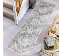 Taleta GORGEOUS Runner Rug for Hallway Washable, Non-Slip Soft Short Pile Vintage Kitchen Area Carpet for Living Room, Bedroom, Entrance, Green, 80 x 150 cm