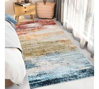 Taleta GRAFFIT Washable Runner Rug - Small Non Slip Colorful Modern Abstract Area Rug Soft Short Pile Indoor Entry for Floor Living Room Bedroom (Multi, 80x150cm)