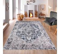 Taleta KALU Washable Rugs Living Room Large Purple Non Slip Vintage Oriental Area Rug Soft Short Pile Carpet for Kitchen Dining Room Bedroom (Purple, 120 x 170 cm)