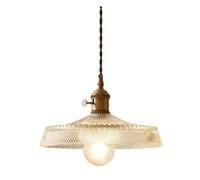 TaleTre American Industrial Brass Chandelier, Mid Century Outdoor Disc Shaped Light Fixture, E27 Translucent Glass Chandelier, Bedside Chandelier Living Room Kitchen Island Chandelier