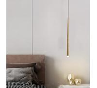 TaleTre Modern LED Pendant Light - Nordic Cone Design, 5W Warm Light 3000K for Dining Room, Bedroom, Kitchen, and Living Room(Gold,42cm)