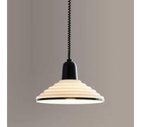 TaleTre Nordic Retractable Lift Glass Chandelier, Mid-Century Retro Cream Chandelier with Glass Screen, Adjustable Chandelier Dining Kitchen Island Sink Lighting Fixture
