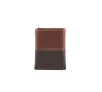 TALIA - Hvar Trifold Wallet with Central ID Card, the perfect accessory for modern people seeking convenience, functionality and timeless design, Black, Black / brown, Classic