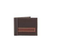 TALIA - Mostar Slimfold with stylish and sophisticated leather pull-out ID card with pull-out ID card, the perfect accessory for the modern gentleman., Black/Brown, Classic, Black / brown, Classic
