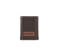 TALIA - Mostar Trifold Wallet with Central ID Card, the perfect accessory for modern people seeking convenience, functionality and timeless design, Black, Black / brown, Classic