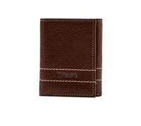 TALIA - Pompei trifold wallet with central ID card, the perfect accessory for the modern looking for convenience, functionality and timeless design., Brown, Classic