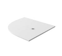 Talia Slate Effect Natural Stone Resin Anti Slip Low Profile Quadrant Shower Tray Includes Waste 1200 x 900 Left Hand - White