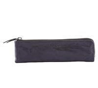 TALIA - The top zippered leather pencil is a stylish and practical accessory designed to safely store and protect your writing instrument collection., Blue Nights, Travel Accessories