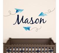 TaliaArtDesign Personalized Airplane Wall Decal, Custom Name, for Kids Rooms, Bedrooms, Nursery,Peel and Stick Wall Sticker
