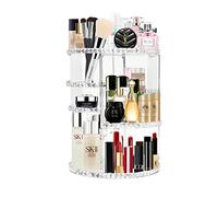 talifoca 360° Rotating Makeup Organiser, Rotating Acrylic Cosmetics Organiser, Adjustable Large Capacity Beauty Organizer, Make Up Storage for Perfume Cosmetic Lipstick