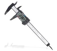 Talifoca Digital Vernier Calliper, 150 mm/6 Inch Carbon Fibre, Stainless Steel Blade, Clear LCD, Backup Battery, Indoor/Outdoor, Depth/Step Measurement