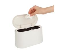 talifoca Table Rubbish Bin with Pop Up Lid, 2 L Mini Trash Can Small, Table Bin with Lid, for Washbasin, Kitchen, Bathroom, Office, Desk, Toilet, Car, Bed, 22 x 11 x 13 cm