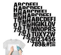 Talinco 10 pcs Vinyl Iron-On Letters and Numbers, 2 Inch A to Z and 0 to 9 | Five sheets of custom heat-transfer characters for T-shirts, jerseys, hats, clothing printing and DIY craft