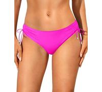 Talisea Womens Full Coverage Bikini Bottoms - Low Rise Bathing Suit Swim Bottom Side Tie Ruched Swimsuits Swimwear, Hot Pink, Large
